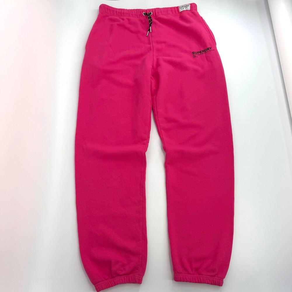 Superdry Elissa Joggers Womens 12 Pink NWT Cotton Sweatpants